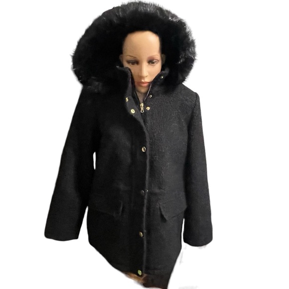 INTL d.e.t.a.i.l.s Coat with fur Hood Size Small - Picture 1 of 16